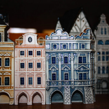Porcelánové miniatury domů